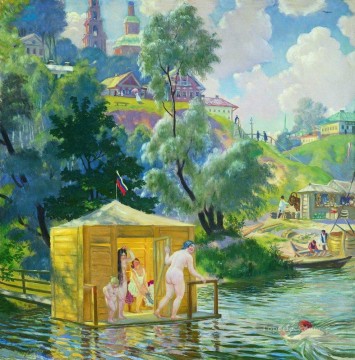 入浴 1921 1 ボリス・ミハイロヴィチ・クストーディエフ Oil Paintings